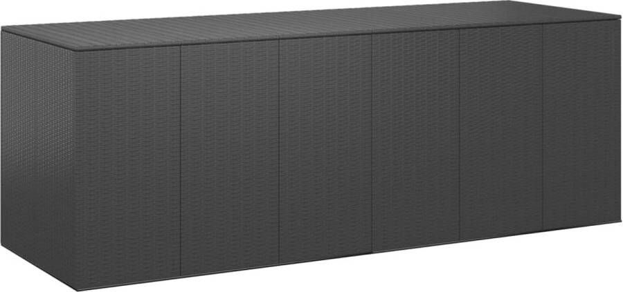 The Living Store Rattan Opbergkist 291 x 100.5 x 104 cm Zwart