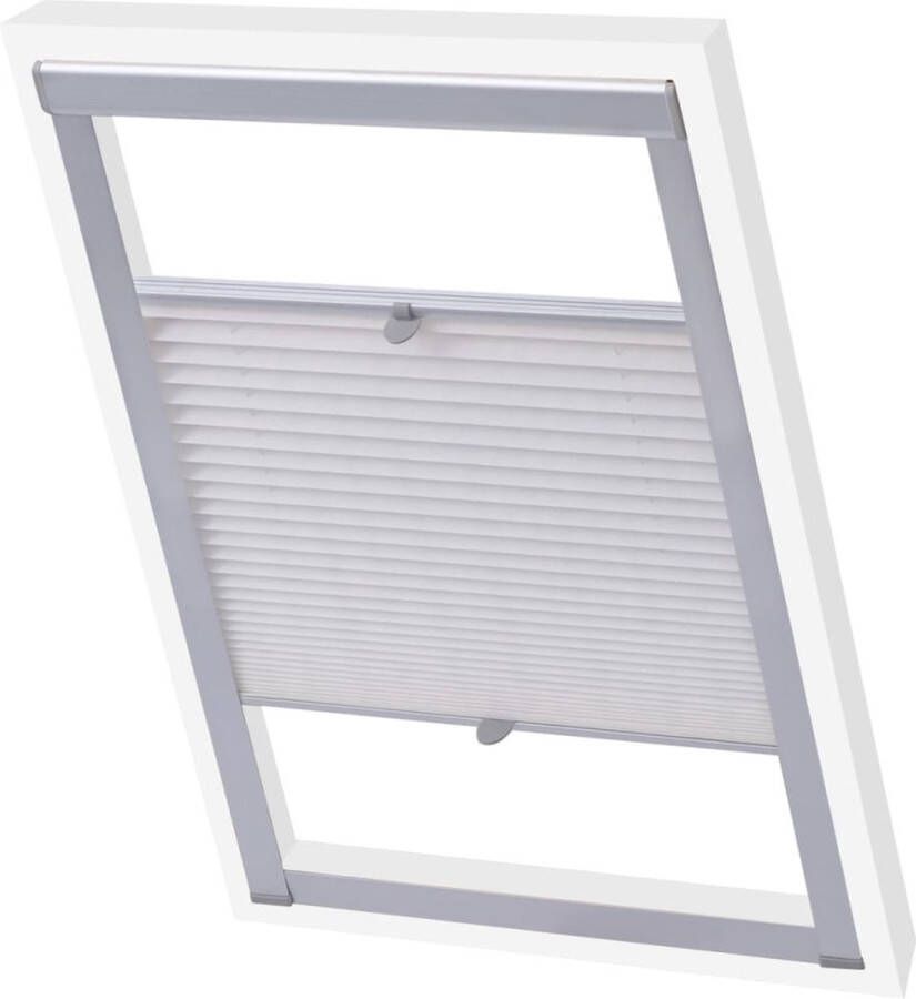 The Living Store Rolgordijn SK06 Wit UV-bestendige stof Eenvoudig schoon te maken Inclusief montagemateriaal