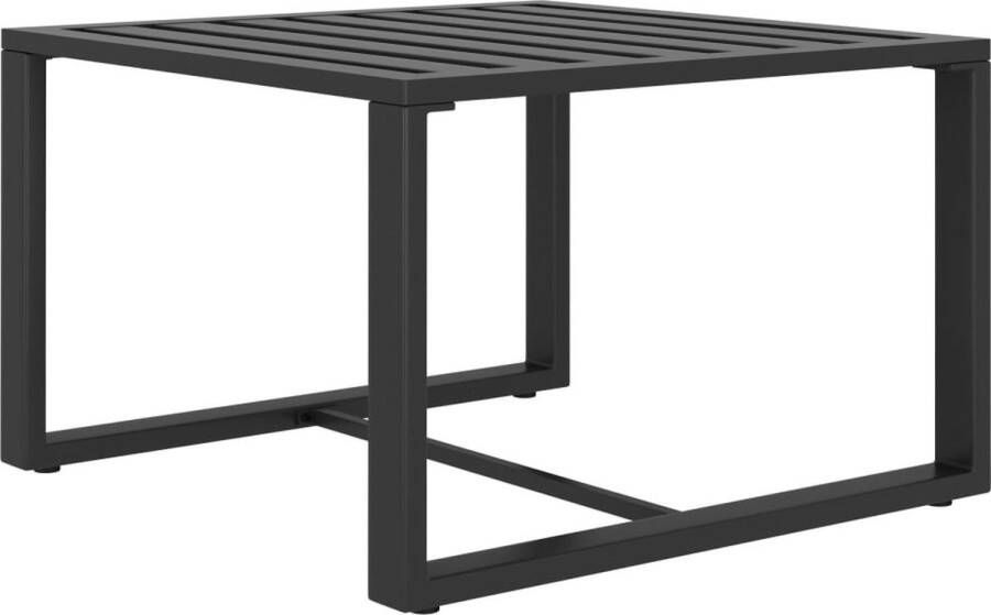 The Living Store Salontafel Aluminium 60 x 60 x 38 cm Antraciet