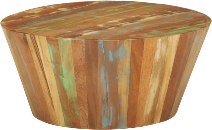 The Living Store Salontafel Hout Gerecycled Multikleur 65 x 31 cm