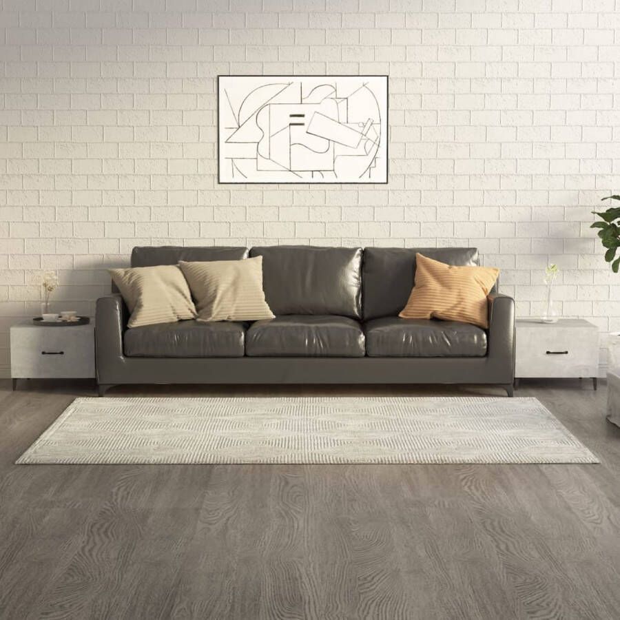 The Living Store Salontafels Betongrijs Hout metaal 50x50x40 cm Industriële charme