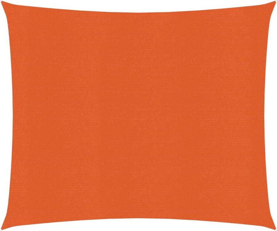 The Living Store Schaduwdoek 2.5 x 2.5 m vierkant HDPE oranje