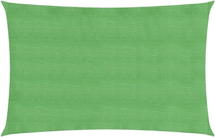 The Living Store Schaduwdoek 4 x 7 m Lichtgroen HDPE UV-bestendig