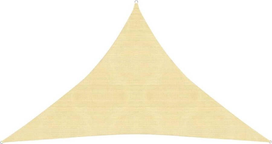 The Living Store Schaduwdoek Driehoekig HDPE 4x4x5.8m Beige Wind- en waterdoorlatend UV-bestendig