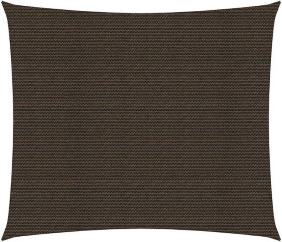 The Living Store Schaduwdoek HDPE 2 x 2.5 m Rechthoekig Bruin