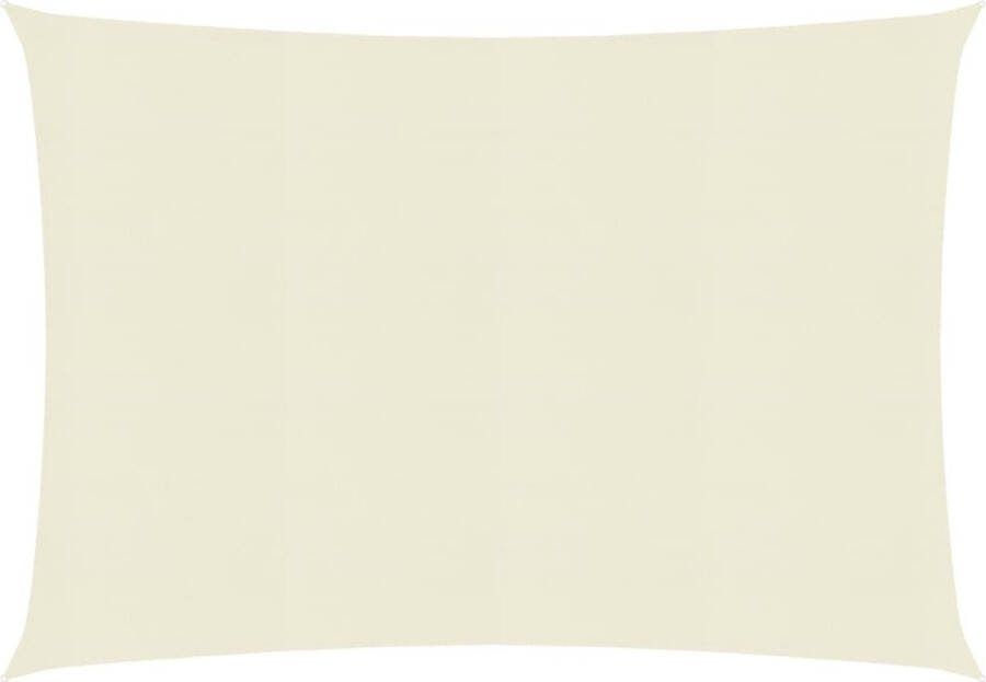 The Living Store Schaduwdoek HDPE 2.5 x 2 m Crème UV-bestendig
