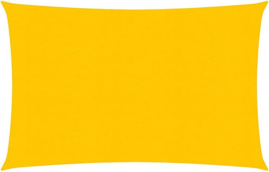 The Living Store Schaduwdoek HDPE 2.5 x 4.5 m geel uv-bescherming wind- en waterdoorlatend