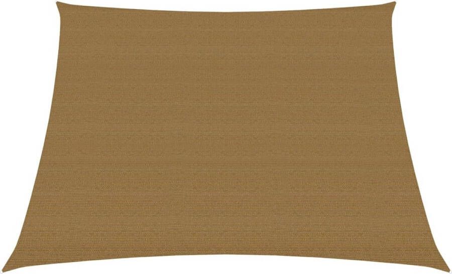 The Living Store Schaduwdoek HDPE 3 4 x 2 m Taupe