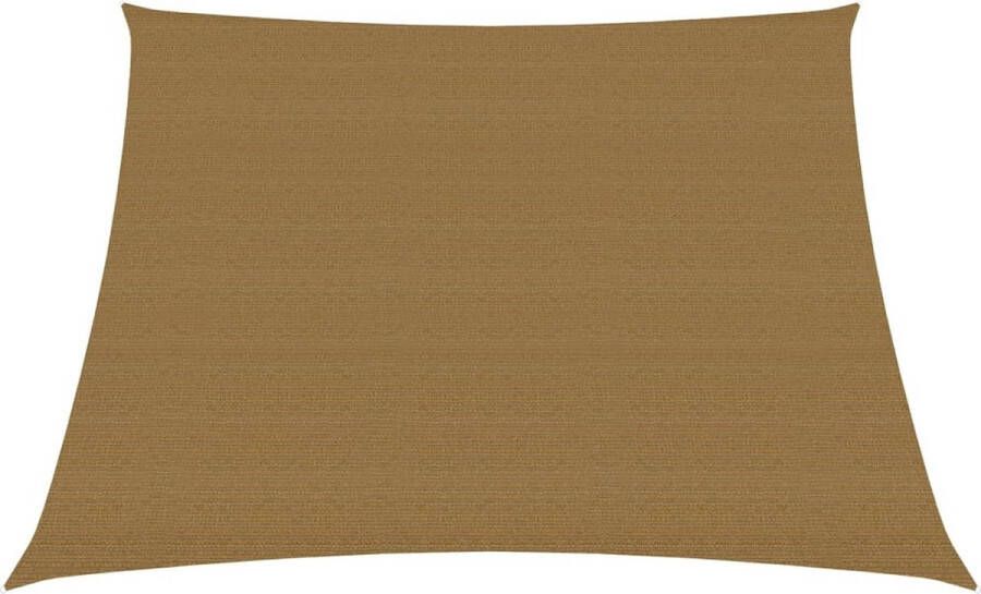 The Living Store Schaduwdoek HDPE 3 4 x 2 m Taupe