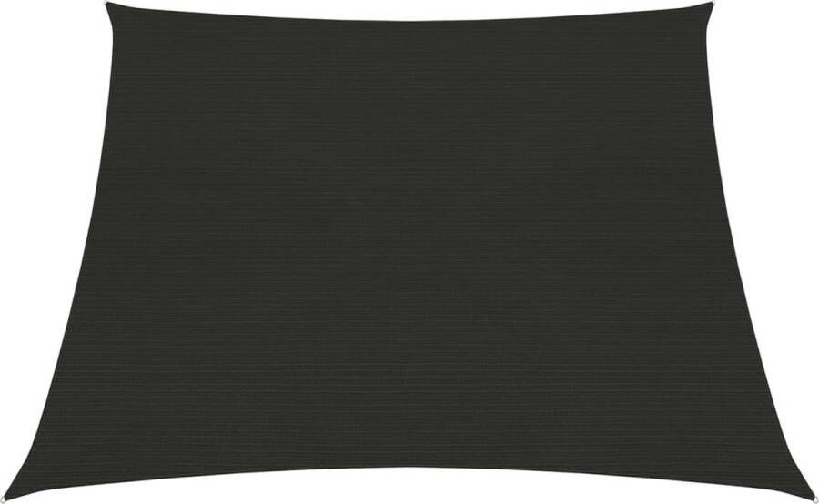 The Living Store Schaduwdoek HDPE 3 4 x 2 m Zwart
