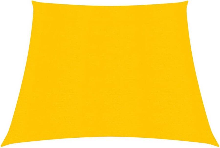 The Living Store Schaduwdoek HDPE 3 4 x 3m Geel 90% UV-bescherming