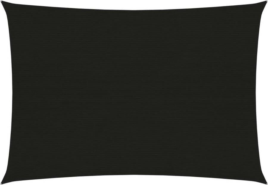 The Living Store Schaduwdoek HDPE 3.5 x 5 m Zwart