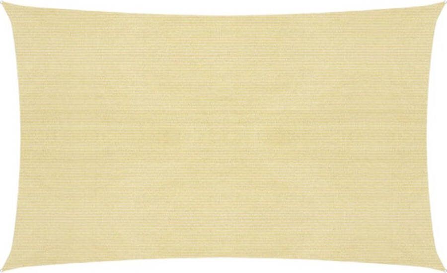 The Living Store Schaduwdoek HDPE 3x5m Beige 90% uv-bescherming