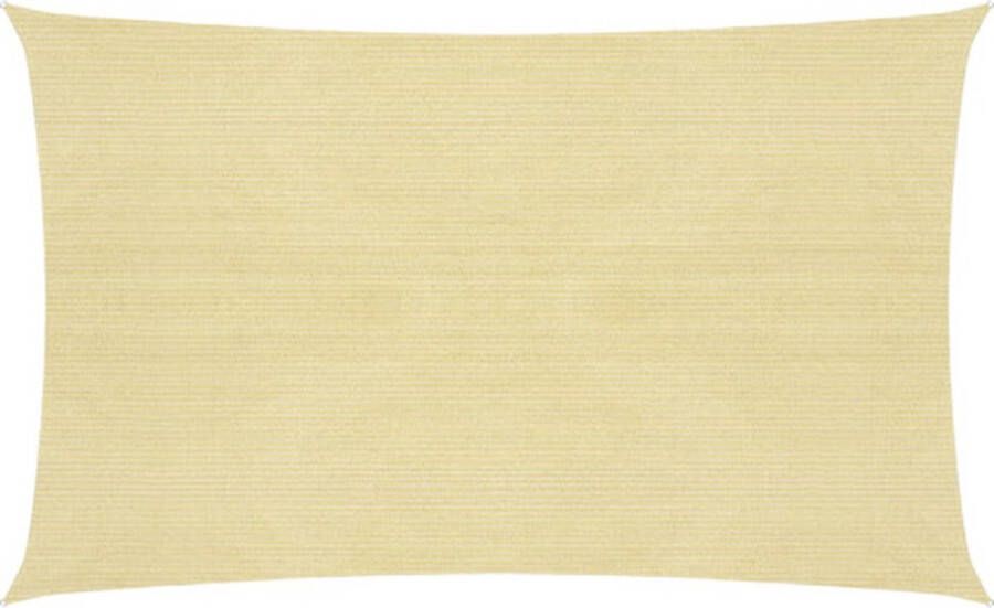 The Living Store Schaduwdoek HDPE 3x5m Beige 90% uv-bescherming