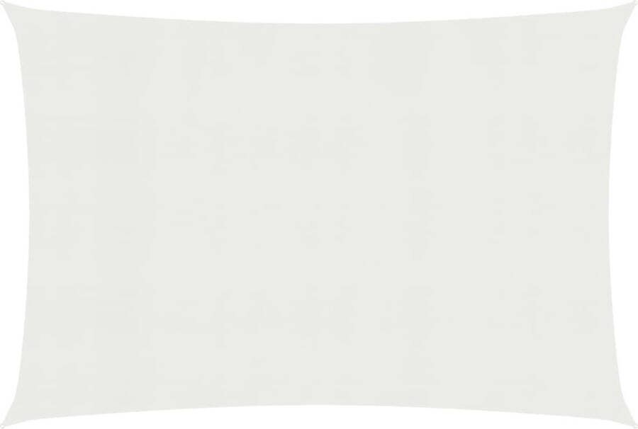 The Living Store Schaduwdoek HDPE 5 x 2.5 m Wit UV-bestendig