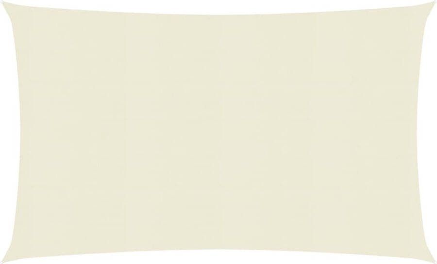 The Living Store Schaduwdoek HDPE 8 x 6 m Crème UV-bestendig