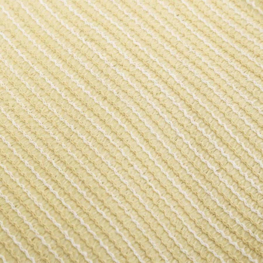 The Living Store Schaduwdoek HDPE Driehoekig 4.5x4.5x4.5m Beige