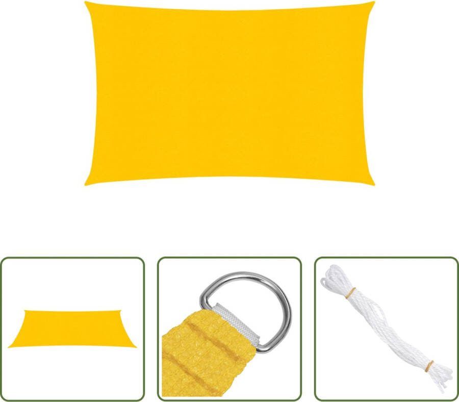 The Living Store Schaduwdoek HDPE Geel 2.5 x 3.5m UV-bestendig