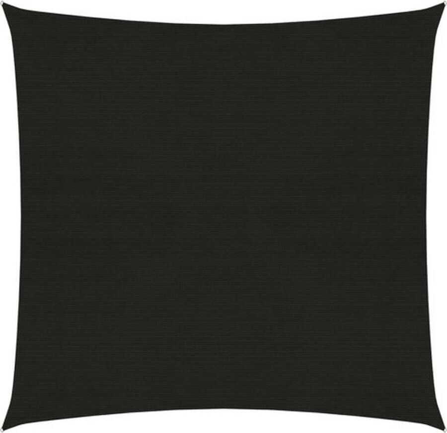 The Living Store Schaduwdoek Zwart HDPE 7x7m 90% UV-bescherming