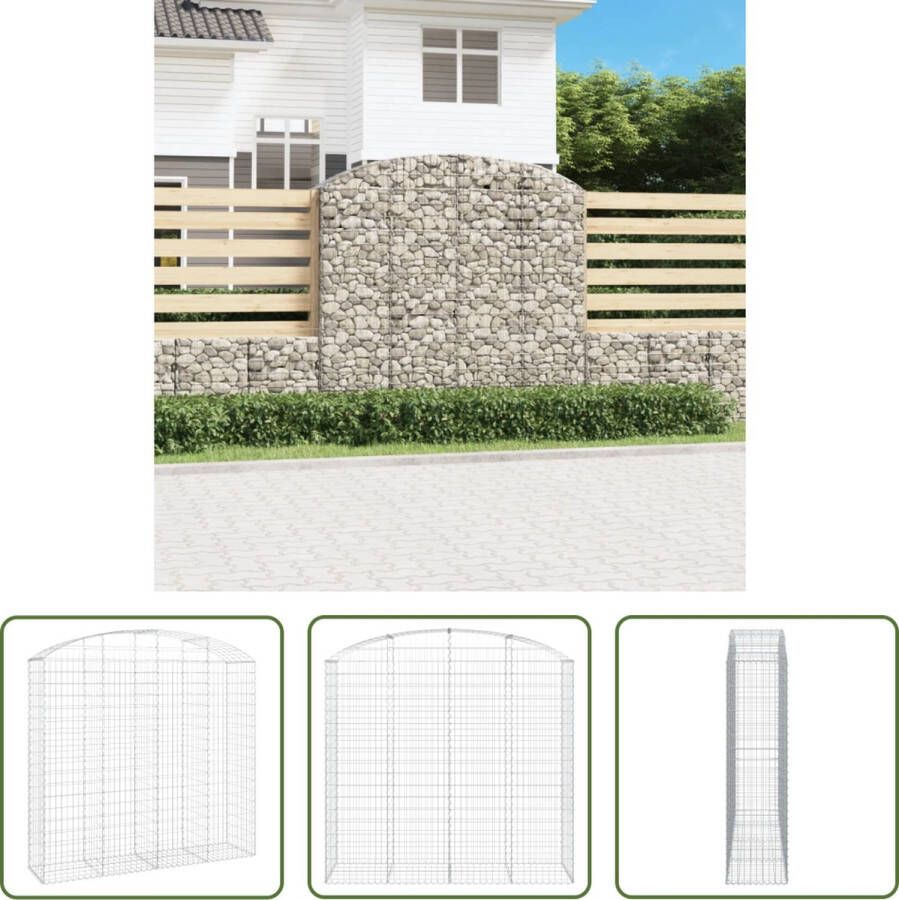 The Living Store Schanskorf Decoratieve Tuinbarrière 200 x 50 x 180 200 cm Gegalvaniseerd ijzer