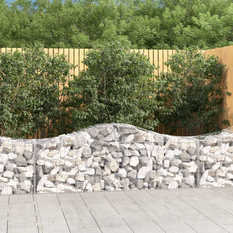 The Living Store Schanskorf Gabion 200 x 50 x 60 80 cm Gegalvaniseerd ijzer