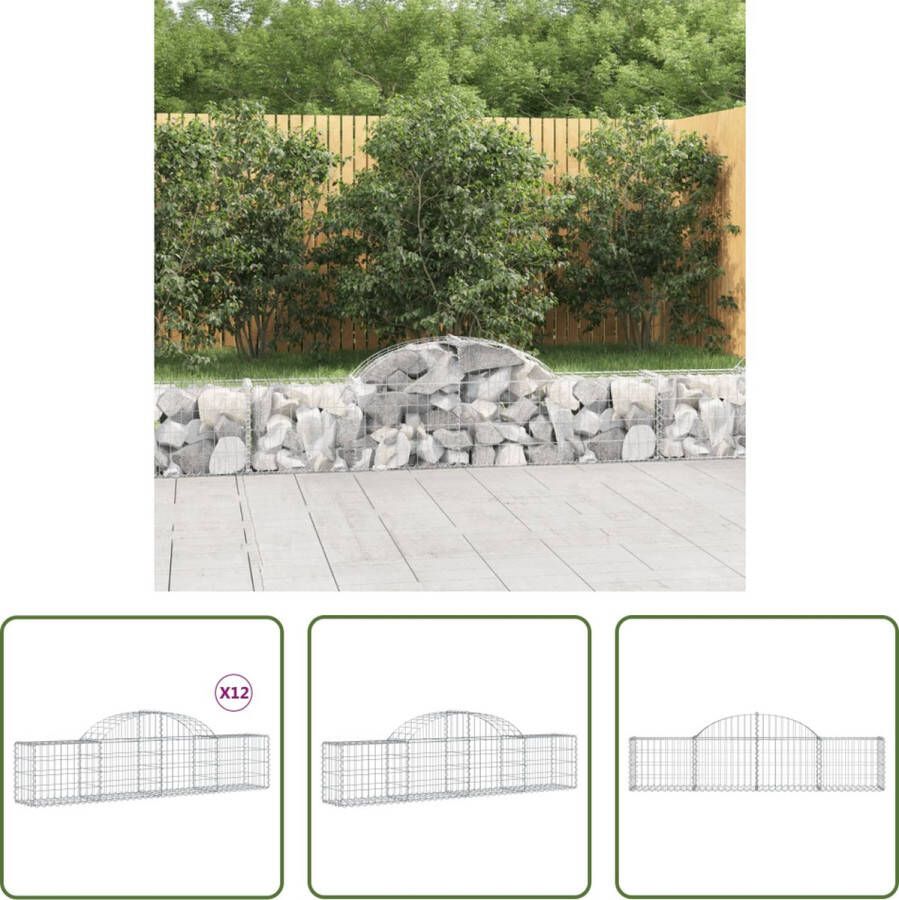 The Living Store Schanskorf Gabion 200x30x40 60 cm Gegalvaniseerd ijzer