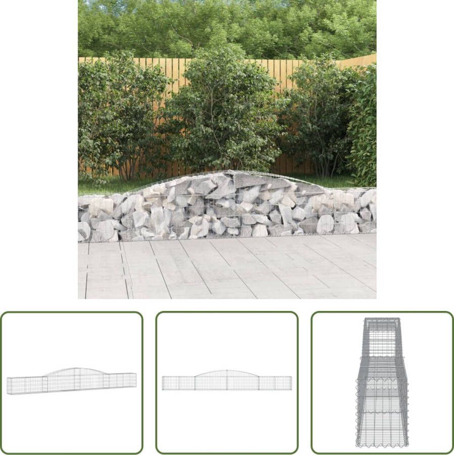 The Living Store Schanskorf Gabion 400 x 30 x 40 60 cm Gegalvaniseerd ijzer