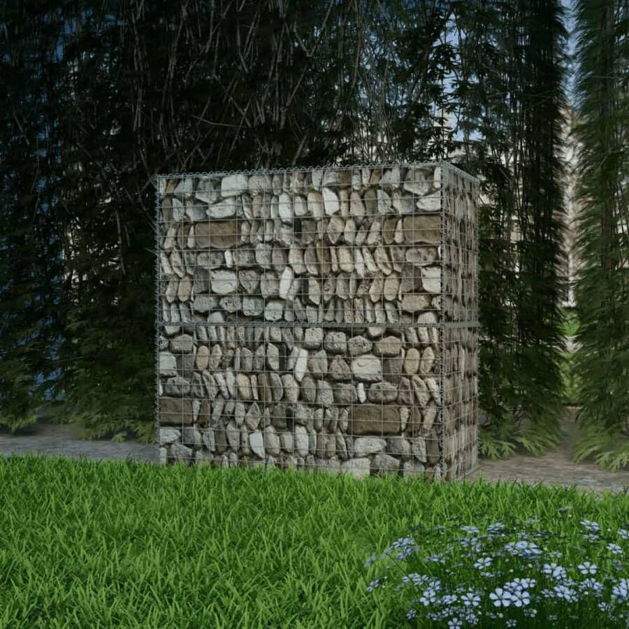 The Living Store Schanskorf Gabion Mand 100x50x100 cm Gegalvaniseerd Staal Draaddiameter 3.5 mm