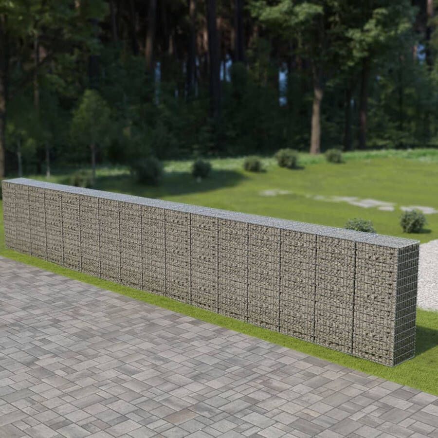 The Living Store Schanskorf Gabion Mand 900 x 50 x 150 cm Gegalvaniseerd staal