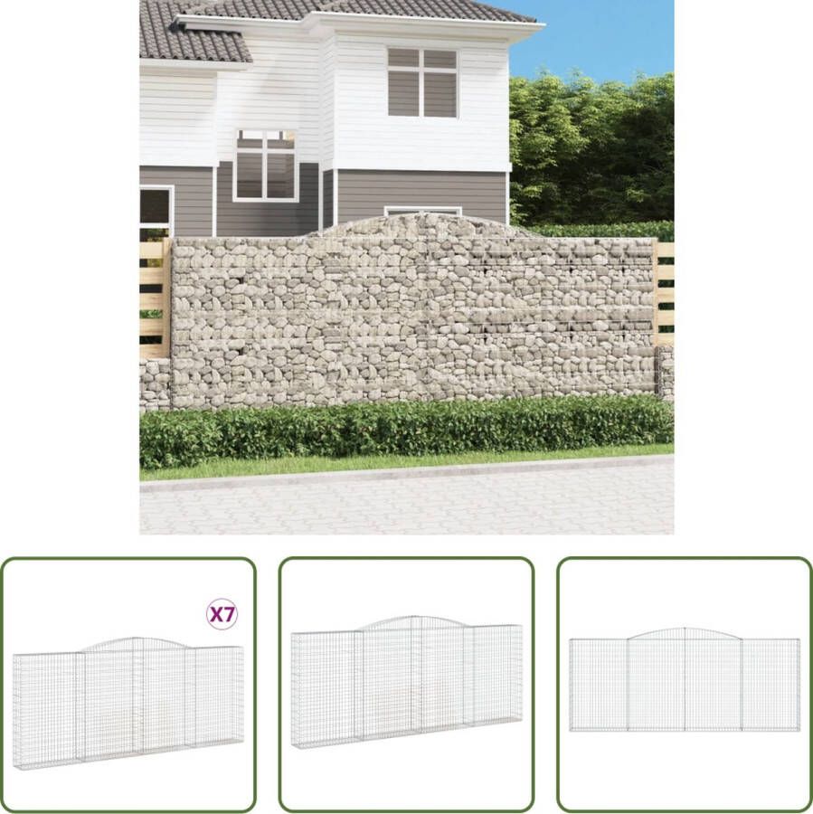 The Living Store Schanskorf Gabionmuur 400 x 30 x 160 180 cm 3.5 mm draad