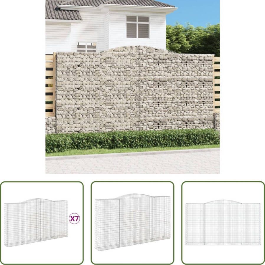 The Living Store Schanskorf s Tuinbarrières 400x50x220 240 cm Gegalvaniseerd ijzer