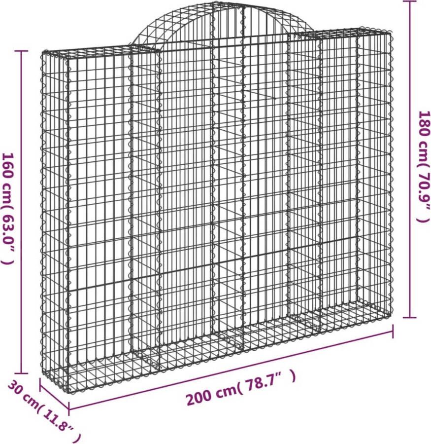 The Living Store Schanskorf Tuinbarrières 200x30x160 180 cm Duurzaam gegalvaniseerd ijzer Stabiele constructie