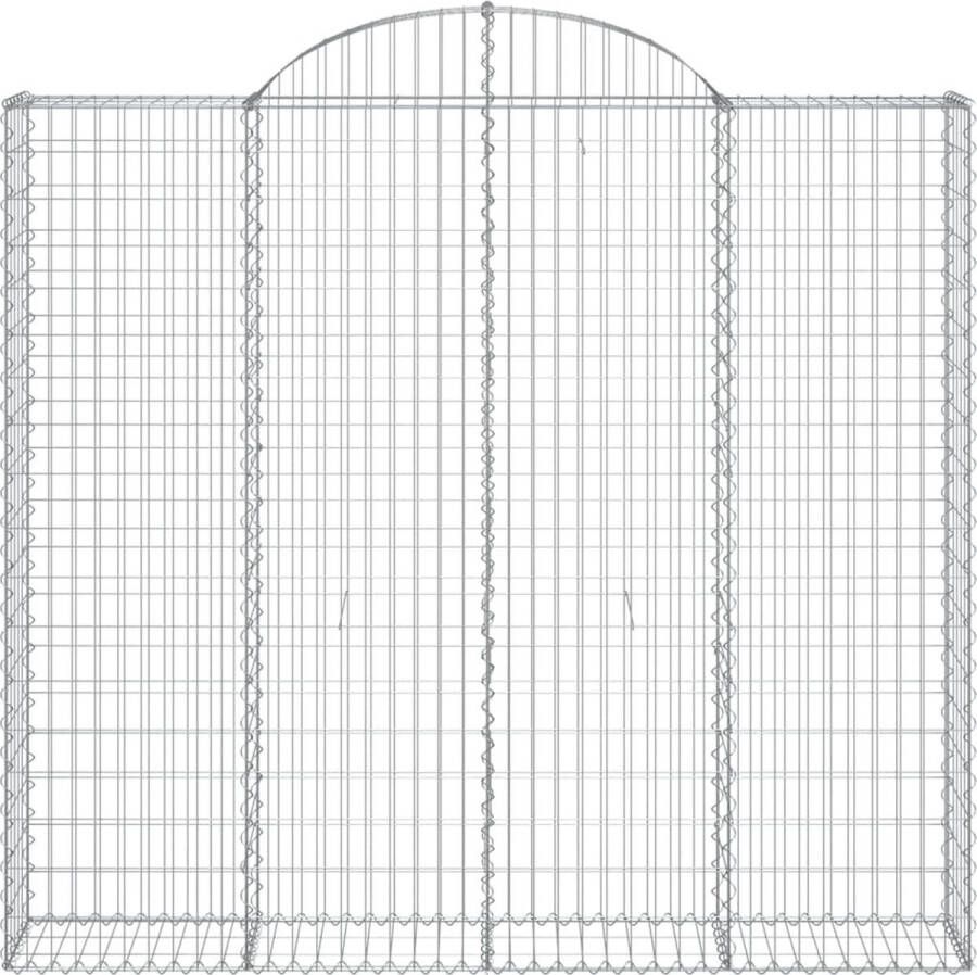 The Living Store Schanskorven Decoratieve Geluidsisolerende Tuinbarrières 200 x 50 x 180 200 cm Gegalvaniseerd IJzer