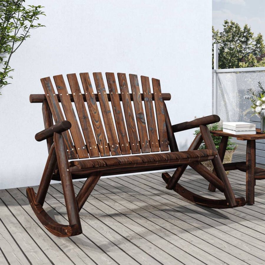 The Living Store Schommelbank Adirondack Hout 123x96x102 cm