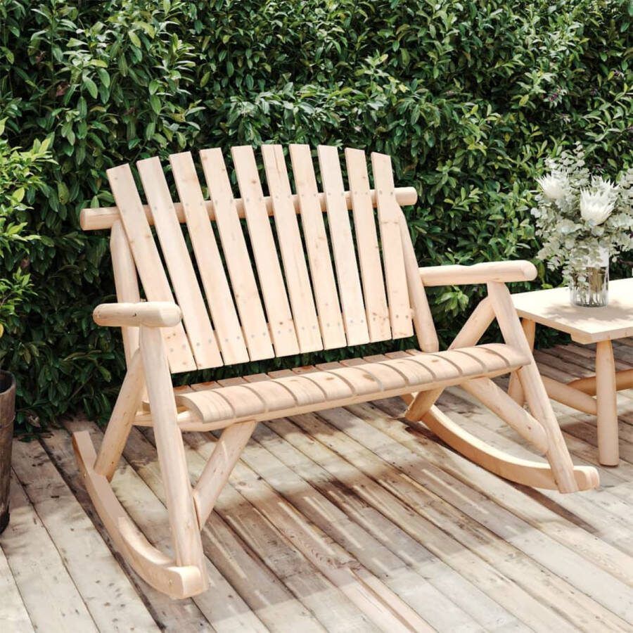 The Living Store Schommelbank Adirondack Hout 123x96x102 cm Massief vurenhout