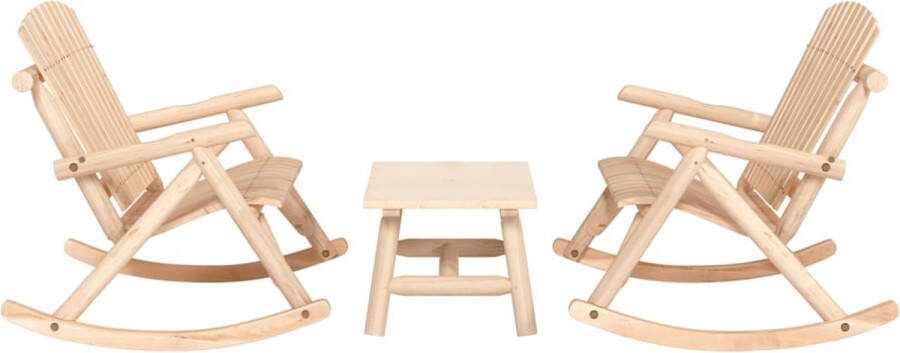 The Living Store Schommelbank Adirondack Houten loungeset 123 x 96 x 102 cm Massief vurenhout