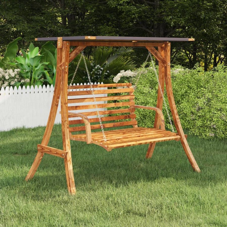 The Living Store Schommelframe Houten Standaard 175 x 101 x 161.5 cm Teakafwerking