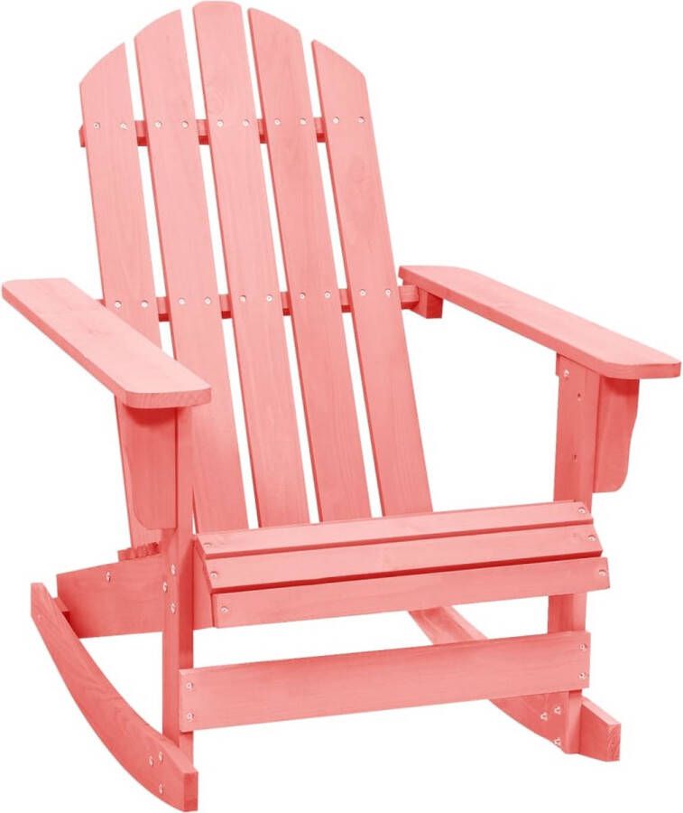 The Living Store Adirondack schommelstoel hout roze 70x91.5x92cm draagvermogen 110kg