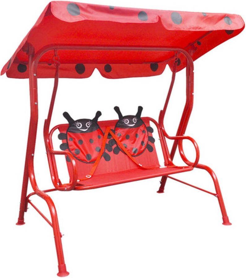 The Living Store Schommelstoel Kids Tuinmeubel 115 x 75 x 110 cm Rood