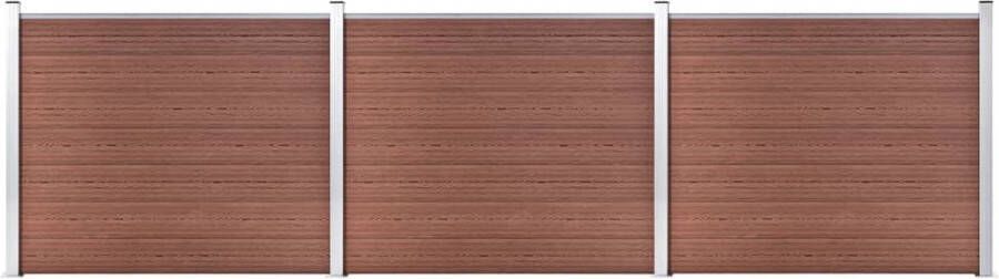 The Living Store Schutting Hout-Kunststof-Composiet 526x146 cm Bruin