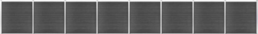 The Living Store Schutting Panelenset 1.391 x 186 cm Hout-Kunststof-Composiet