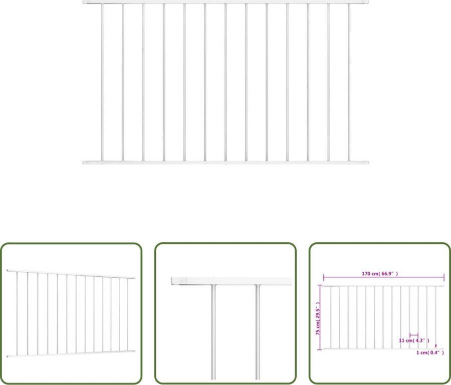 The Living Store Schuttingpaneel Hekpaneel 170 x 75 cm Gepoedercoat staal