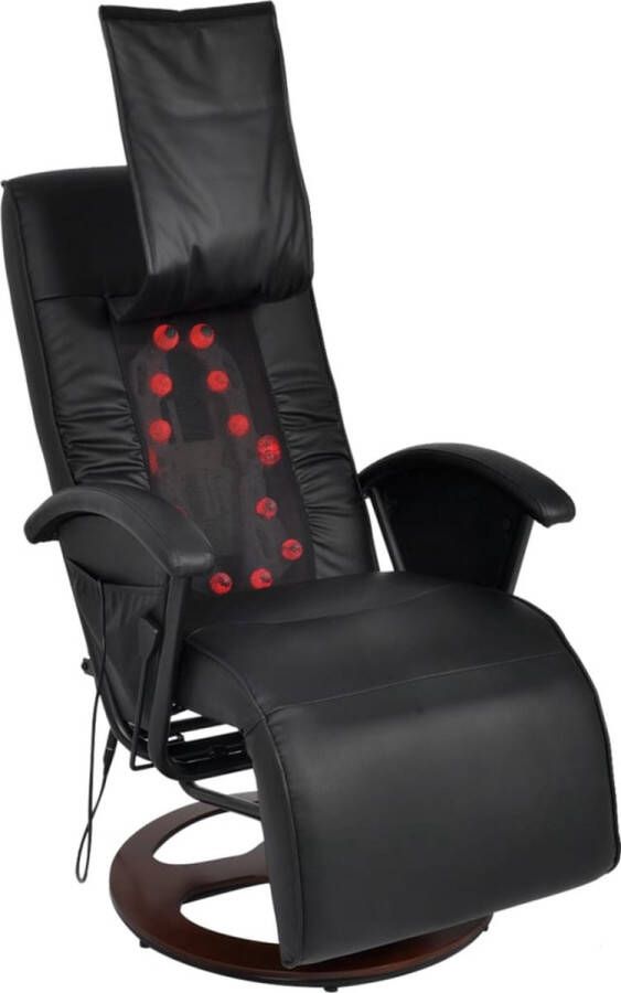 The Living Store Shiatsu Massagestoel Elektrisch Ergonomisch Ontworpen Dik Gevoerd 14 Massagepunten