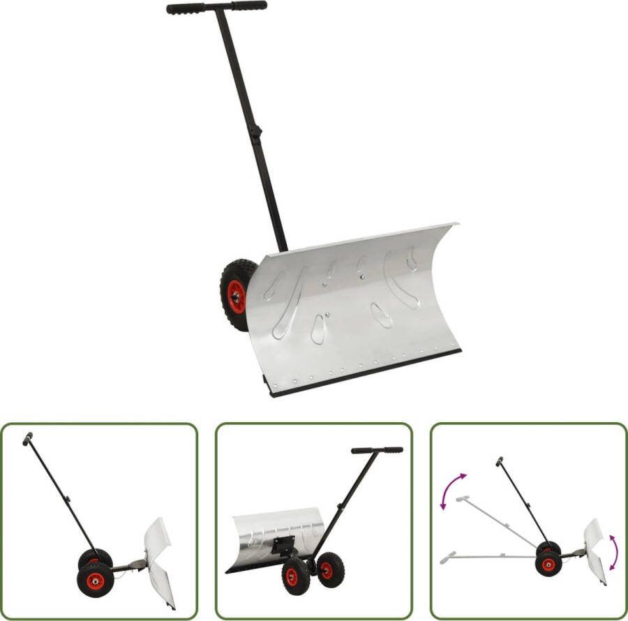 The Living Store Sneeuwschuiver Compact 74x46 cm Gegalvaniseerd Metaal