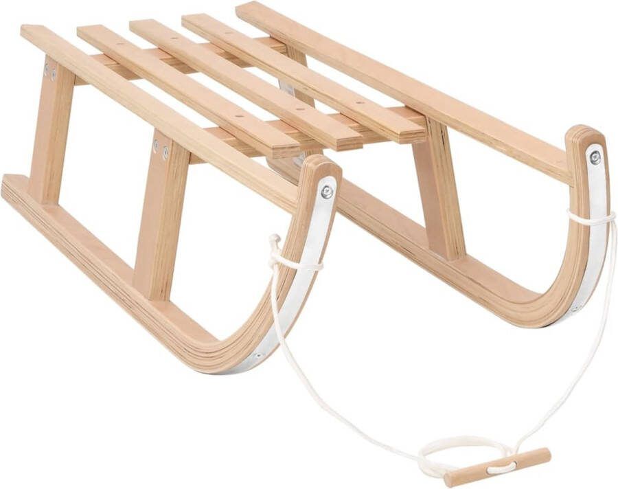 VidaXL The Living Store Sneeuwslee Classic Multiplex Trekkoord 90 x 36.5 x 25 cm 100 kg draagvermogen