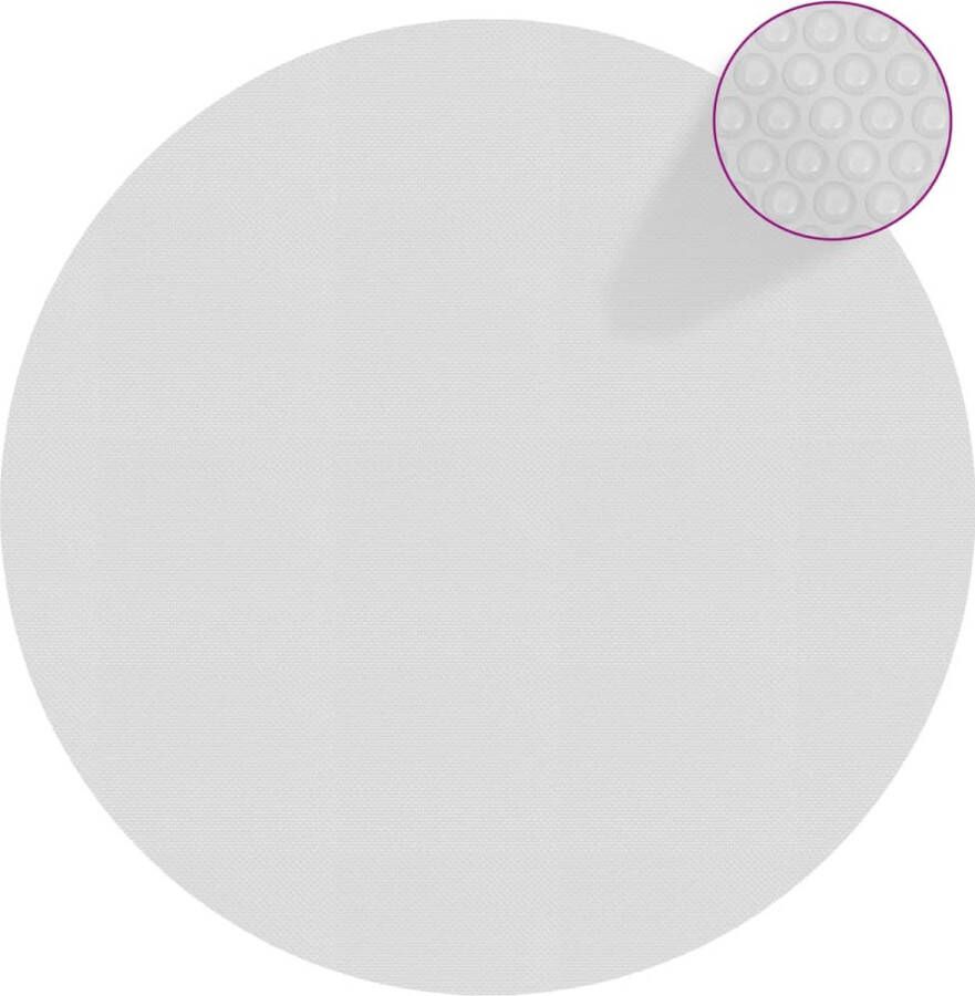 VidaXL The Living Store Solar Zwembadfolie PE-Folie 417 cm diameter Grijs