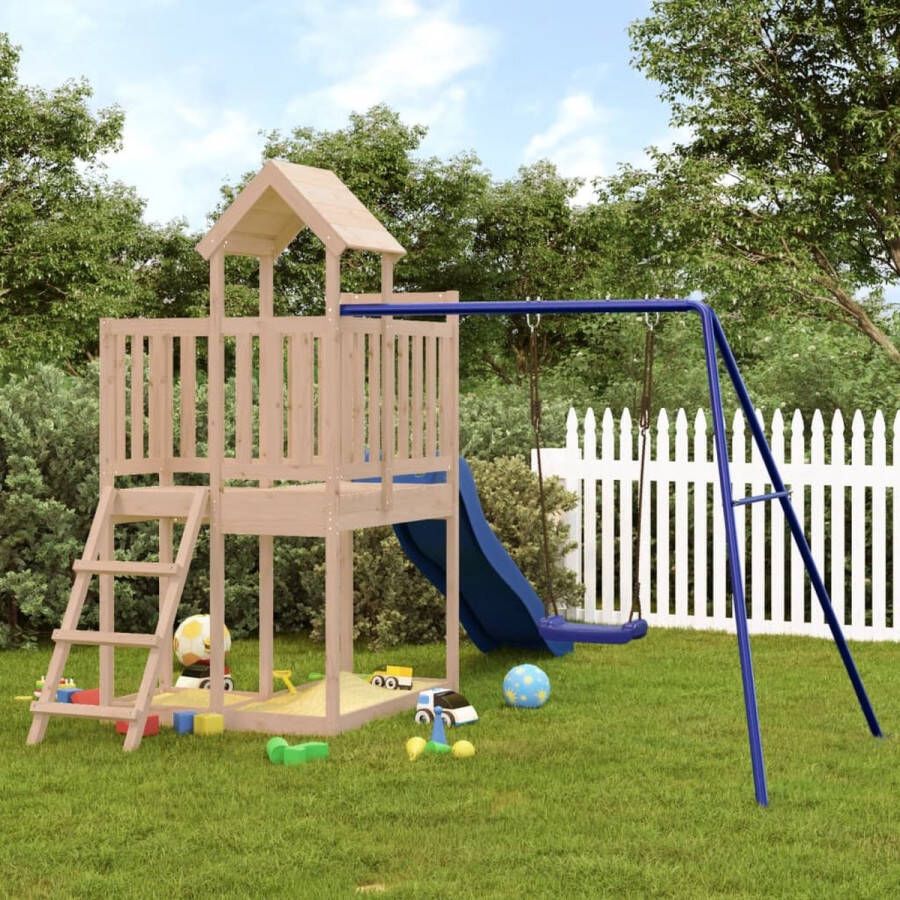 VidaXL The Living Store Speelhuis Kinderen Houten Speeltoestel 286 x 378 x 214 cm