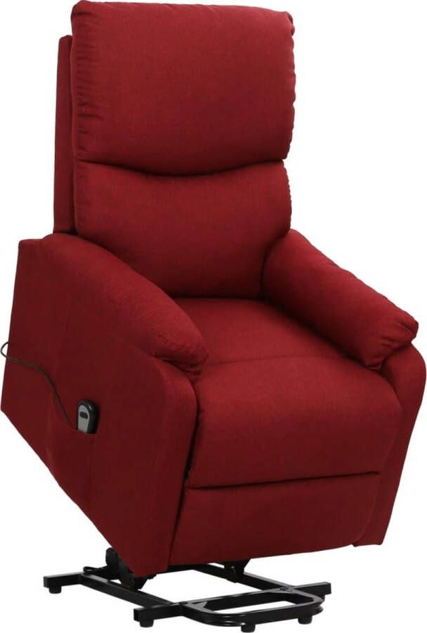 The Living Store Sta-op-stoel Relaxfauteuil Elektronisch Verstelbaar Duurzaam en Stabiel Geschikt voor Ouderen en mensen met Rugklachten Wijnrood Afmetingen 67 x 88.5 x 106.5 cm (B x D x H)