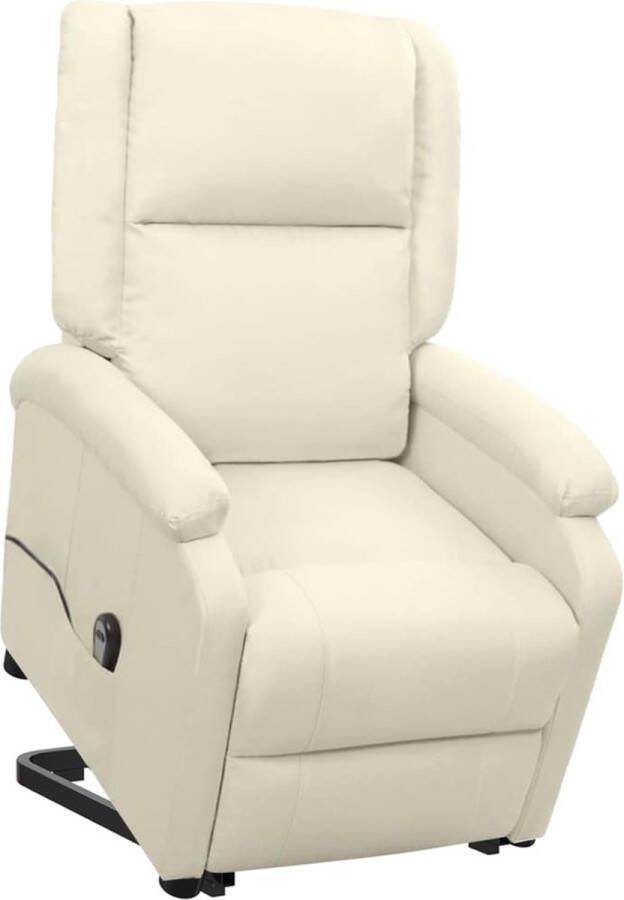 The Living Store Sta-op-stoel Relaxfauteuil Elektronisch verstelbaar Geschikt voor ouderen en mensen met rugklachten Crème Afmetingen- 70 x 89 x 103.5 cm Montage vereist
