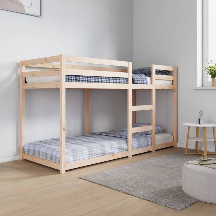 The Living Store Stapelbed massief grenenhout 75x190 cm Stapelbed Stapelbedden Bed Bedframe Stapelbedframe Bed Frame Bedden Bedframes Stapelbedframes Bed Frames